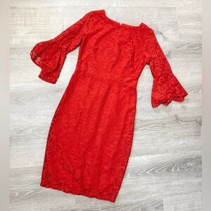 •GANBY SKYE• RED LACE DRESS